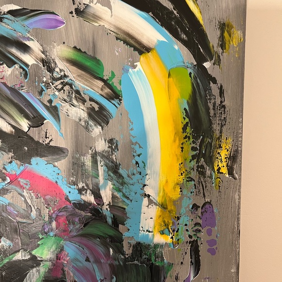 Original acrylic piece titled - Licorice and Taffy - Picture 7 of 9